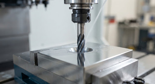 Precision reaming tool finishing a machined bore